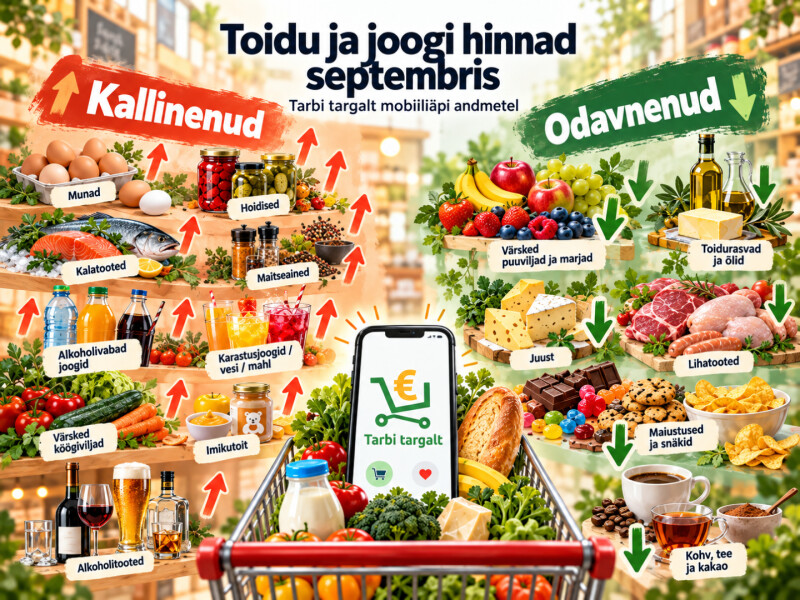 Toidukaupade hinnad kasvasid septembris aastaga 1,5%.