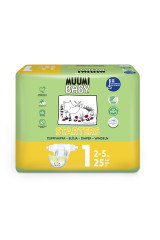 MUUMI BABY Mähkmed öko newborn 2-5 kg 25pcs