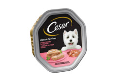 CESAR Konservi suņiem ar teļa gaļu un mājputnu gaļas gabaliņiem 150g