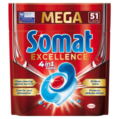 SOMAT Trauku mazgāšanas mašīnas tabletes Excellence 51pcs