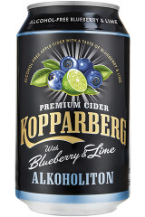 KOPPARBERG Blueberry-lime non-alcoholic cider 330ml