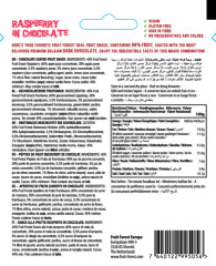MYSNACK Real fruit raspberry snack in Belgium dark chocolate 30g