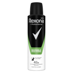 REXONA MEN Vyriškas purškiamas dezodorantas REXONA INVISIBLE FRESH POWER 150ml