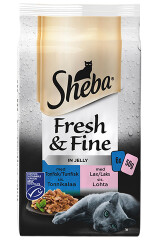 SHEBA Fresh&fine täissööt kassidele 6x50g kala tarrendis 300g