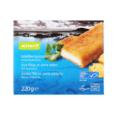 RIMI Žuvies filė su sūriu RIMI, 45 %, 220 g 220g