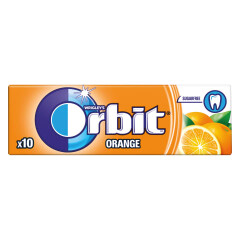 ORBIT suhkruvaba apelsinimaitseline närimiskumm magusainetega 14g