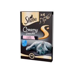 SHEBA Krem. skanėstai CREAMY su lašiša 4x12g 48g