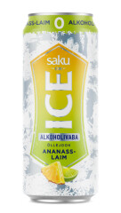 SAKU On Ice Alkoholivaba Ananass-Laim purk 0,5l