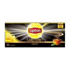 LIPTON Melnā tēja maisiņos Earl Grey un Citrus 25x2 25pcs