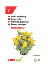 BALTIC AGRO Цинния 'Zinnita Yellow' 20 семян 1pcs