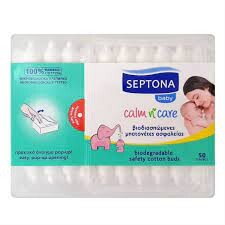SEPTONA BIO Septona Bio Baby higieniniai vatos pagaliukai vaikams N50 (Septona) 50pcs