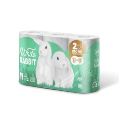 GRITE Tualetinis popierius GRITE WHITE RABBIT (3 sluoksnių) 6pcs