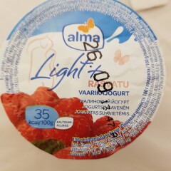 ALMA Light+ fat-free raspberry yogurt 125g