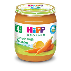 HIPP Ekolog. ankstyvujų morkų ir bulvių tyrelė HIPP (nuo 4 mėn.) 125g
