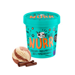 NURR NURR Chocolate and vanilla flavoured cream ice cream with milk chocolate 0,5L/250g 0,26kg