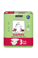 MUUMI BABY MÄHKMED MUUMI ÖKO BEEBI MIDI 4-8KG 50TK 50pcs