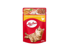 MY LOVE Konservuotas kačių ėdalas MY LOVE (vištiena su padažu) 100g