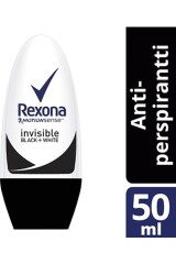 REXONA Sieviešu dezodorants rullītis Invisible Black &White 50ml
