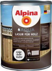 ALPINA Veepõhine lasuurvärv Aqua Lasur Alpina 0.75L valge 0,75l