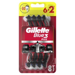 GILLETTE RAS BLUE3 RED 8pcs