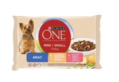 PURINA ONE Kons/suniem adult Mini vistas un liellopu gaļa 340g