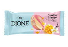 DIONE Vaniliniai ledai DIONE su mangų ir pasiflorų įdaru 90ml