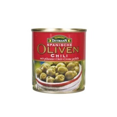 DITTMANN Rohelised oliivid tšillikreemi täidisega 200g