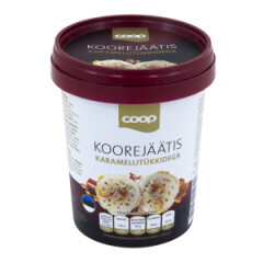 COOP Koorejäätis karamellitükkidega 0,5L 0,25kg