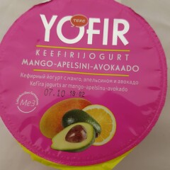 YOFIR Keefirijogurt apelsini avokaado 150g