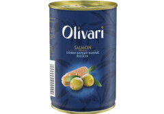 OLIVARI Zaļās olives ar lasi 300g