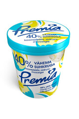 PREMIA Vanilli-koorejäätis sidruni, 40% vähendatud suhkruga 245g