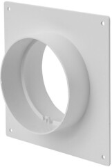 EUROPLAST PVC ventilatsiooni äärik ümara ühendusega Europlast Ø100mm valge 1pcs