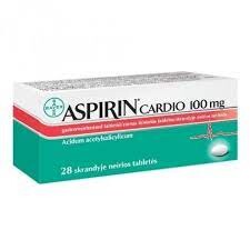 ASPIRIN CARDIO Aspirin Cardio 100mg skrandyje neirios tab. N28 (Bayer Schering Pharma AG, Vokietija) 28pcs
