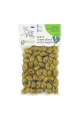 GRELIA Kiviga rohelised oliivid punega vaakumpakendis 250g