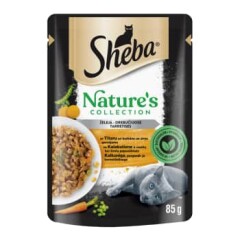 SHEBA tītaru burkāni zirņi 85g
