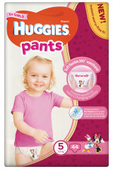 HUGGIES Sausk.keln.HUGGIES GIRLS(5)12-17kg,44vnt 44pcs