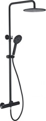 NO BRAND SHOWER SET WITH DUECDDE 15CM FAUCET, MATTE BLACK 1pcs