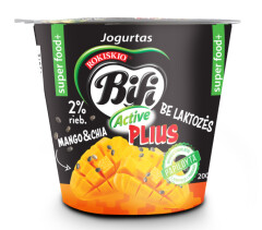 ROKIŠKIO BIFI ACTIVE Yogurt BIFI+ 2%lact free mang/chia200g 200g