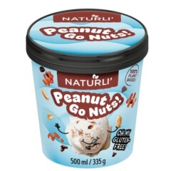 NATURLI Naturli Vegan Ice Cream with Peanuts, Caramel and Chocolate Chunks 335g