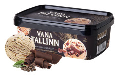 CLASSIC Kohvi – koorejäätis „Vana Tallinna“ likööri ja šokolaaditükkidega 1L 0,48kg