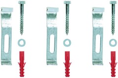 NO BRAND KLAMBER/KRUVI/TUUBEL VANNI PAIGALDUSUSA 3-OSA TERAS 3pcs