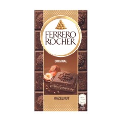 FERRERO Pieninis šokoladas FERRERO su lazdyno riešutais 90g