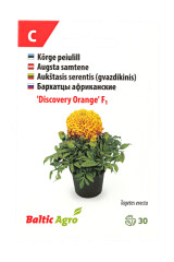 BALTIC AGRO Marigold 'Discovery Orange' 30 seeds 1pcs