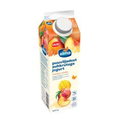 ALMA Jogurt mango-virsiku puuviljadest suhkrutega 900g