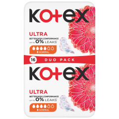 KOTEX Higieniniai paketai KOTEX ULTRA NORMAL 16pcs