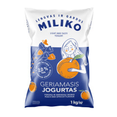 MILIKO Peaches and apricots flavoured drinking yoghurt 2% of fat 1kg