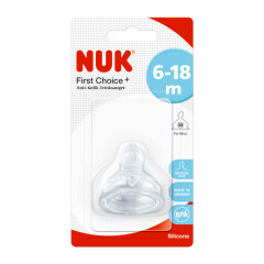 NUK Lutt First choce+ lateksist 6-18k 2pcs