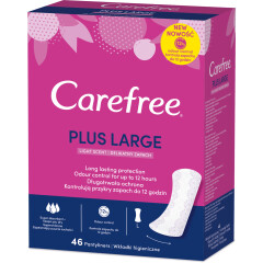 CAREFREE Higieniniai įklotai CAREFREE PLUS LARGE LIGHT 46pcs