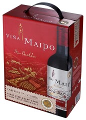 VINA MAIPO Raud. Sausas vynas Cabernet sauvignon 12% 300cl