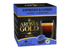 AROMA GOLD Kavos kapsulės espressso lungo 128g